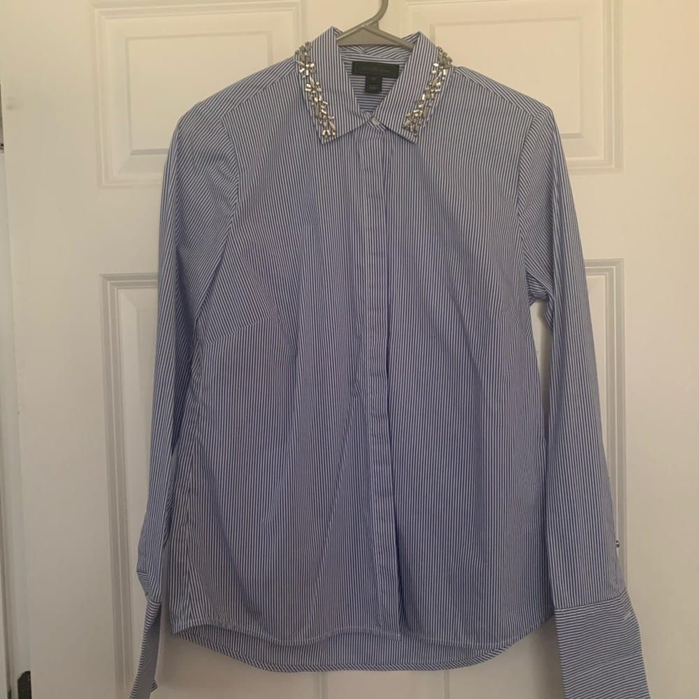 Saks Fifth Avenue Striped button-down shirt
